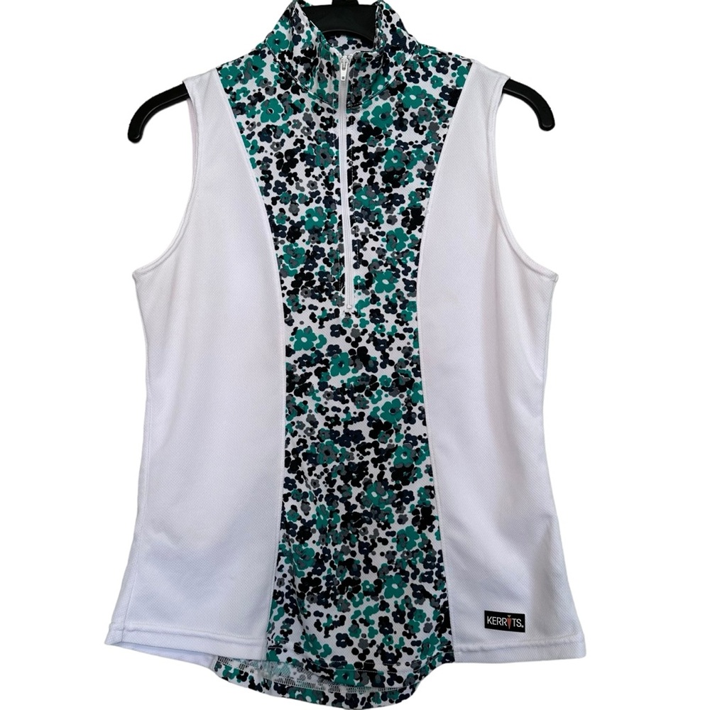 Kerrits Women's Floral Tank Top - White and Teal